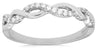 ESTATE .14CT DIAMOND 14KT WHITE GOLD ROUND INFINITY SEMI ETERNITY FUN LOVE RING