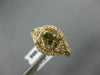 ESTATE 1.56CT WHITE & CHOCOLATE FANCY DIAMOND 14K ROSE GOLD HALO ENGAGEMENT RING