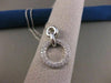 LARGE PAVE 1.20CT DIAMOND 14K WHITE GOLD LOVE CIRCLE PENDANT F/G VVS 20MM #16103