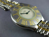 ESTATE CARTIER .10CT SAPPHIRE 18K GOLD & STAINLESS STEEL 3D LADIES WATCH #26488