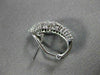 ESTATE LARGE 1.15CT DIAMOND 14K WHITE GOLD CLASSIC LEAF FILIGREE EARRINGS #26315