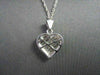 ESTATE .73CT DIAMOND 14KT WHITE GOLD 3D INVISIBLE HEART LOVE PENDANT #10862