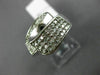 ESTATE WIDE .75CT DIAMOND 14KT WHITE GOLD 3D CLASSIC MULTI ROW ZIGZAG FUN RING