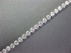 ESTATE .96CT DIAMOND 18KT WHITE GOLD 3D CLASSIC ROUND 2mm LOVE TENNIS BRACELET