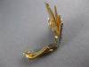 ESTATE LARGE 1.35CT DIAMOND 18KT WHITE & YELLOW GOLD 3D FLOWER CLIP ON EARRINGS
