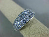 WIDE 1.50CT AAA TANZANITE 14KT WHITE GOLD 3D MULTI ROW FILIGREE ANNIVERSARY RING