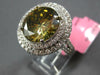 EXTRA LARGE GIA 12.59CT WHITE & GREEN DIAMOND 18KT WHITE GOLD 3D ENGAGEMENT RING