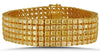 EXTRA LARGE 33.30CT FANCY YELLOW DIAMOND 18K YELLOW GOLD MULTI ROW CUFF BRACELET