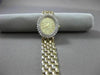 ESTATE .40CT DIAMOND 14KT WHITE & YELLOW GOLD OVAL GENEVE QUARTZ WATCH #19133