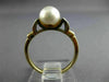ESTATE AAA SOUTH SEA PEARL 14KT TWO TONE GOLD CLASSIC SOLITAIRE LOVE RING #19519