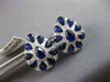 LARGE 6.68CT DIAMOND & AAA SAPPHIRE 18K WHITE GOLD 3D TEAR DROP HANGING EARRINGS