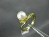 ESTATE .18CT DIAMOND & AAA SOUTH SEA PEARL 18KT YELLOW GOLD SWIRL RING #4560