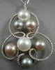 ANTIQUE LARGE 1.68CT DIAMOND & AAA MULTI COLOR SOUTH SEA 18KT ROSE GOLD NECKLACE