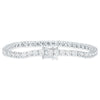 ESTATE LARGE 9.0CT DIAMOND 14KT WHITE GOLD 3D CLASSIC ROUND TENNIS BRACELET
