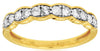 ESTATE .40CT DIAMOND 14KT YELLOW GOLD 12 STONE BEZEL SEMI BEZEL ANNIVERSARY RING