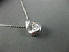 ESTATE .17CT SOLITAIRE DIAMOND 18K WHITE GOLD FLOATING PEAR SHAPE PENDANT #11848
