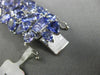 ESTATE MASSIVE 82.92CT TANZANITE 18KT WHITE GOLD 3D MULTI SHAPE TENNIS BRACELET