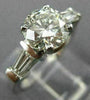ESTATE 1.71CT ROUND DIAMOND 14K WHITE GOLD 3D THREE STONE ENGAGEMENT RING #26379