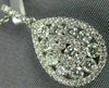 ESTATE LARGE .82CT DIAMOND 18Kt WHITE GOLD CLASSIC TEAR DROP PEAR SHAPE PENDANT