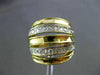 ANTIQUE LARGE .55CT OLD MINE DIAMOND 18KT TWO TONE GOLD 3D MULTI ROW RING #1372