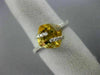 ESTATE 2.64CT DIAMOND & AAA CITRINE 14KT WHITE GOLD CRISS CROSS SQUARE FUN RING