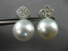 ESTATE EXTRA LARGE 1.65CT & AAA SOUTH SEA PEARL DIAMOND 18KT WHITE GOLD EARRINGS