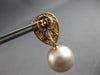 ESTATE LARGE 3.75CT DIAMOND & AMETHYST & PINK SOUTH SEA PEARL 18K ROSE GOLD 3D EARRINGS