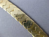 ESTATE WIDE 14KT WHITE & YELLOW GOLD 3D MATTE & SHINY FLAT LOVE NECKLACE #27393