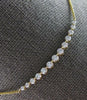 ESTATE .56CT DIAMOND 14KT YELLOW GOLD 3D CLASSIC ROUND JOURNEY BAR LOVE NECKLACE