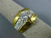 ESTATE LARGE 1.38CT DIAMOND 18KT 2 TONE GOLD 3D ROUND CLASSIC ENGAGEMENT RING