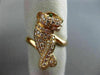 ESTATE LARGE .76CT DIAMOND & AAA TSAVSORITE 18KT ROSE GOLD HAPPY PUPPY FUN RING