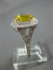 ESTATE 2.37CT DIAMOND & AAA YELLOW SAPPHIRE 14KT WHITE GOLD HALO ENGAGEMENT RING
