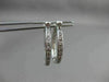 ESTATE .45CT DIAMOND 14K WHITE GOLD DOUBLE SIDED HUGGIE HOOP EARRINGS  #22504