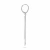 ESTATE .31CT DIAMOND 14KT WHITE GOLD CLASSIC OVAL BAR LEVERBACK HANGING EARRINGS