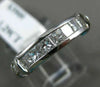ESTATE 1.29CT PRINCESS & BAGUETTE DIAMOND 14KT WHITE GOLD ANNIVERSARY RING #1213