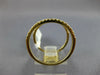 ESTATE LARGE .42CT DIAMOND 18KT YELLOW GOLD SEMI ETERNITY 2 ROW FULL FINGER RING