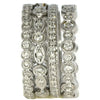 LARGE 1.63CT DIAMOND 18K WHITE GOLD FILIGREE ETERNITY STACKABLE ANNIVERSARY RING