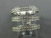 ESTATE LARGE 1.20CT DIAMOND 14KT WHITE GOLD 3D ETERNITY THREE ROW FUN LOVE RING