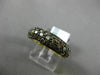 ESTATE 1.55CT CHOCOLATE FANCY DIAMOND 14KT YELLOW GOLD 3D 3 ROW ANNIVERSARY RING