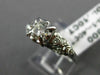 ANTIQUE .50CT OLD MINE DIAMOND 14KT WHITE GOLD FISHTAIL ENGAGEMENT RING #23339