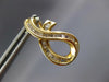 1.0CT DIAMOND 18KT YELLOW GOLD BAGUETTE TEAR DROP SEMI INFINITY CLIP ON EARRINGS