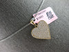 ESTATE LARGE .73CT DIAMOND 14KT YELLOW GOLD CLASSIC PAVE HEART FLOATING PENDANT