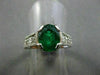 ESTATE 2.18CT DIAMOND & AAA COLOMBIAN EMERALD 14KT WHITE GOLD 3D ENGAGEMENT RING