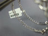 ESTATE LARGE .57CT DIAMOND 18KT WHITE GOLD LOVE KNOT LINK HOOP HANGING EARRINGS