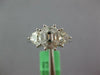 1.28CT DIAMOND 18KT WHITE GOLD MOON CUT & BAGUETTE 3 STONE LOOK ENGAGEMENT RING