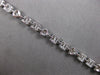 ESTATE 3.57CT DIAMOND 18KT WHITE GOLD 3D ROUND & BAGUETTE SQUARE TENNIS BRACELET