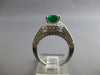 LARGE 2.22CT DIAMOND & AAA EMERALD 14KT WHITE GOLD SQUARE ENGAGEMENT RING #28083