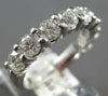 LARGE 2.24CT DIAMOND 14KT WHITE GOLD 3D ROUND 9 STONE WEDDING ANNIVERSARY RING