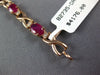 LONG 4.92CT DIAMOND & AAA RUBY 14K ROSE GOLD OVAL & ROUND X LOVE TENNIS BRACELET