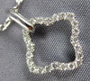 ESTATE .19CT DIAMOND 18KT WHITE GOLD 3D OPEN 4 LEAF CLOVER FLOWER LOVE PENDANT